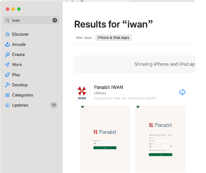 App Store 搜索 iWAN